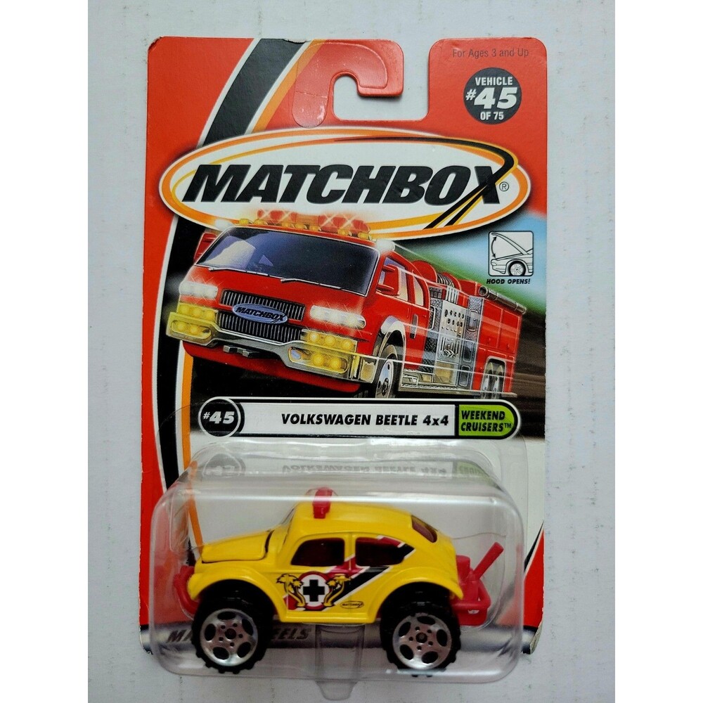 VTG 2001 MATCHBOX Weekend Cruisers #45 Volkswagen VW Beetle Rescue 4x4 / Sealed